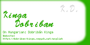 kinga dobriban business card